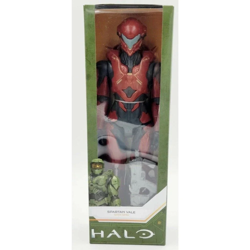 Halo Infinite Spartan Vale Figure Red Armor SMG Action Figure 12” New